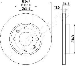 Japanparts DI-0630 - Kočioni disk www.molydon.hr