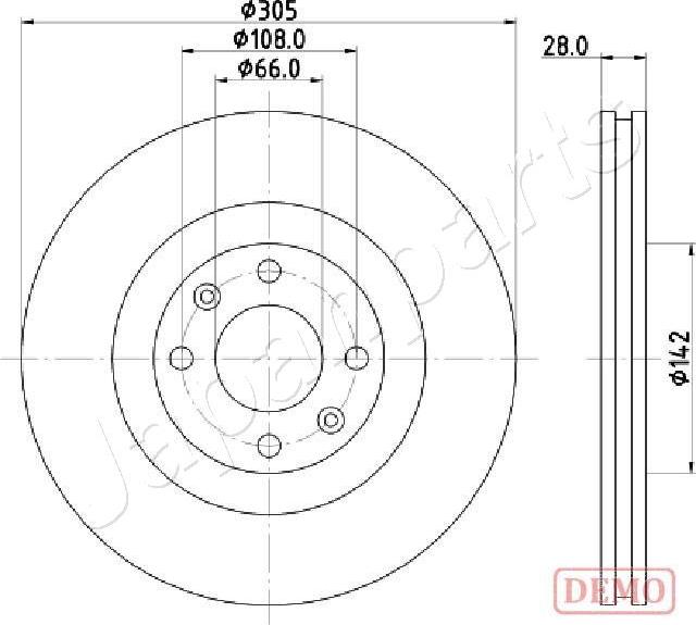 Japanparts DI-0631C - Kočioni disk www.molydon.hr