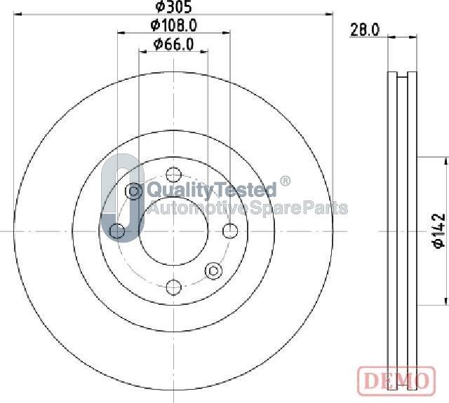 Japanparts DI0631JM - Kočioni disk www.molydon.hr