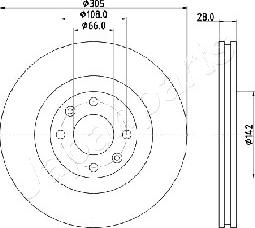 Japanparts DI-0631 - Kočioni disk www.molydon.hr