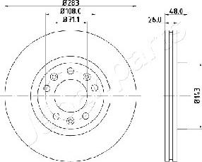 Japanparts DI-0633 - Kočioni disk www.molydon.hr