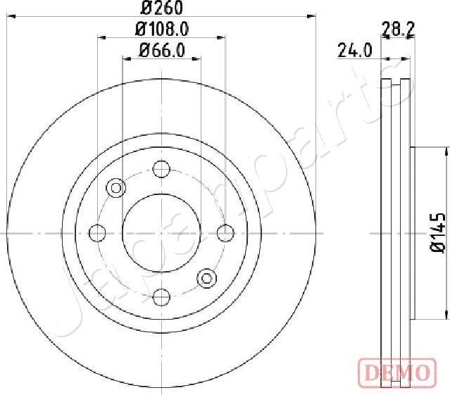 Japanparts DI-0632C - Kočioni disk www.molydon.hr