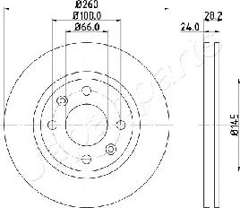 Japanparts DI-0632 - Kočioni disk www.molydon.hr