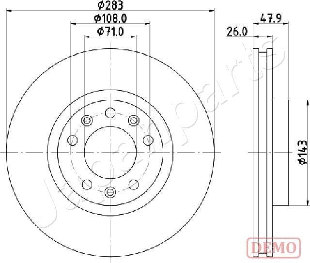 Japanparts DI-0637C - Kočioni disk www.molydon.hr