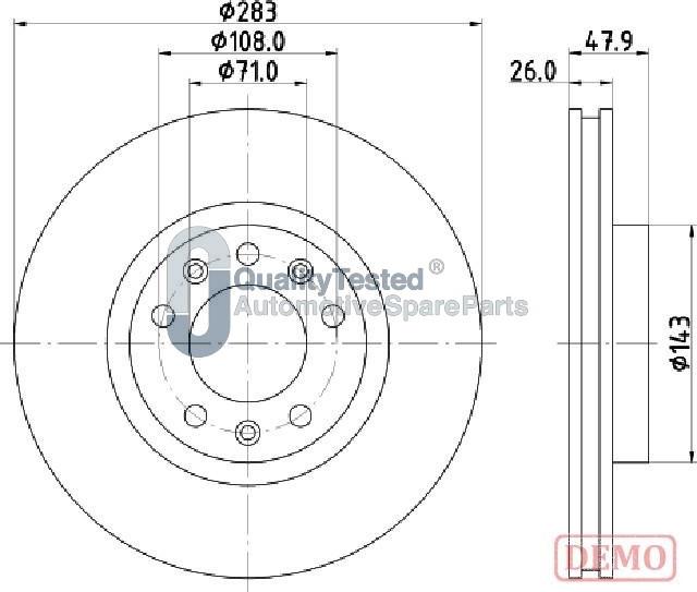 Japanparts DI0637JM - Kočioni disk www.molydon.hr