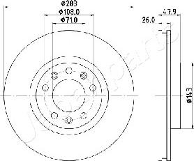 Japanparts DI-0637 - Kočioni disk www.molydon.hr