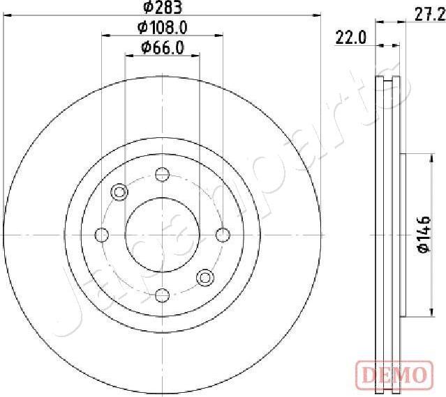 Japanparts DI-0626C - Kočioni disk www.molydon.hr