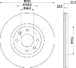 Japanparts DI-0626 - Kočioni disk www.molydon.hr