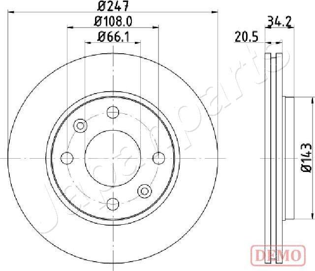 Japanparts DI-0628C - Kočioni disk www.molydon.hr