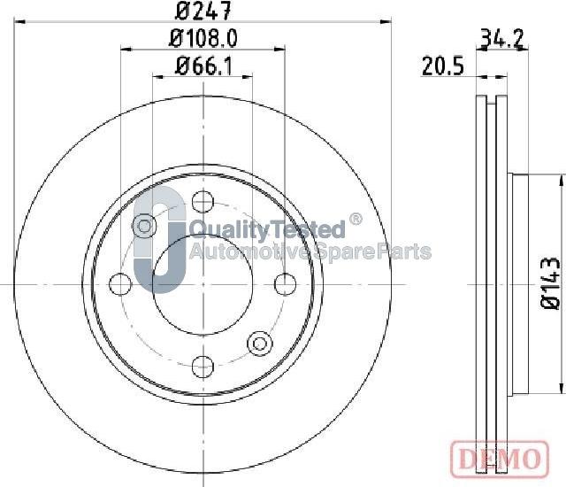 Japanparts DI0628JM - Kočioni disk www.molydon.hr