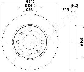 Japanparts DI-0628 - Kočioni disk www.molydon.hr