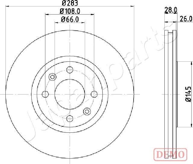 Japanparts DI-0627C - Kočioni disk www.molydon.hr