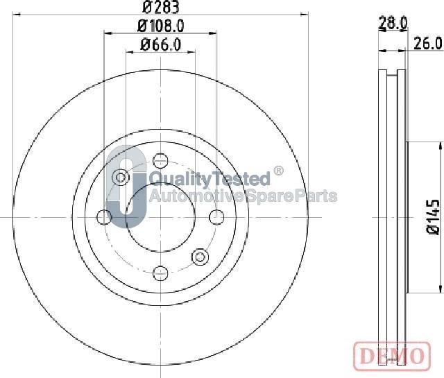 Japanparts DI0627JM - Kočioni disk www.molydon.hr