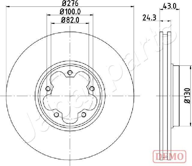 Japanparts DI-0356C - Kočioni disk www.molydon.hr