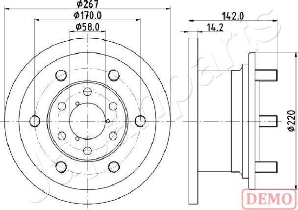 Japanparts DI-0254C - Kočioni disk www.molydon.hr