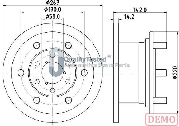 Japanparts DI0254JM - Kočioni disk www.molydon.hr