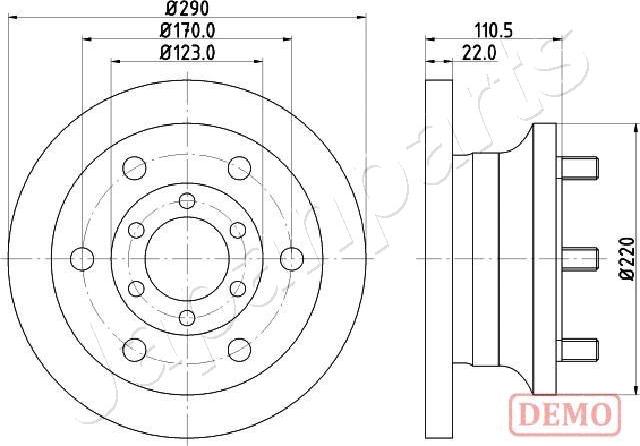 Japanparts DI-0256C - Kočioni disk www.molydon.hr