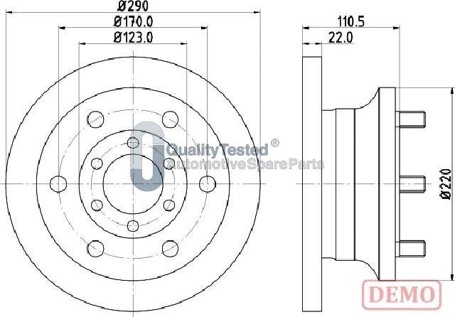 Japanparts DI0256JM - Kočioni disk www.molydon.hr