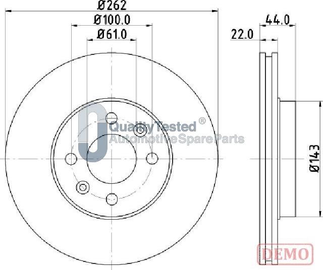 Japanparts DI0709JM - Kočioni disk www.molydon.hr