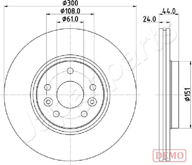 Japanparts DI-0706C - Kočioni disk www.molydon.hr