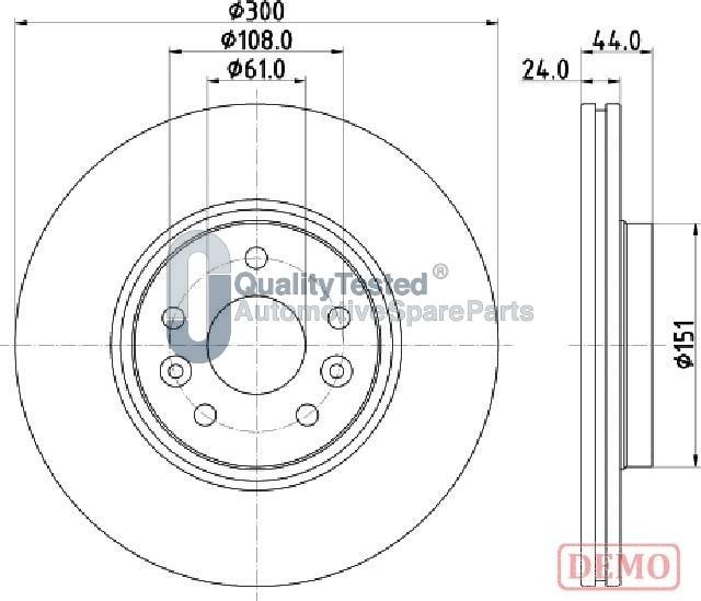 Japanparts DI0706JM - Kočioni disk www.molydon.hr