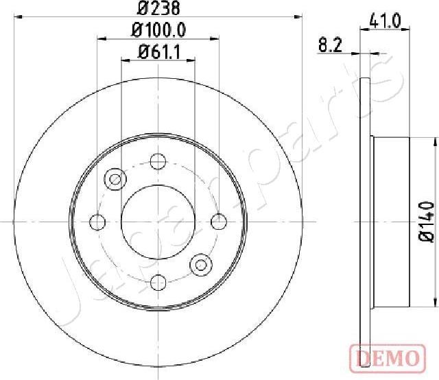 Japanparts DI-0700C - Kočioni disk www.molydon.hr