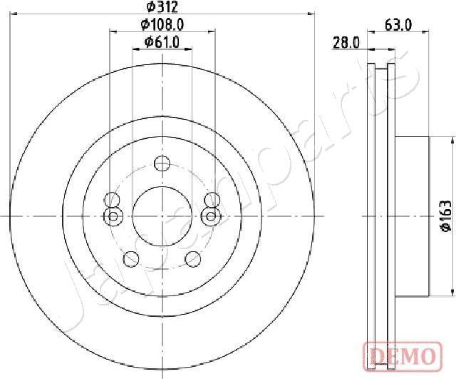 Japanparts DI-0701C - Kočioni disk www.molydon.hr