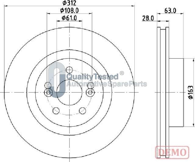 Japanparts DI0701JM - Kočioni disk www.molydon.hr