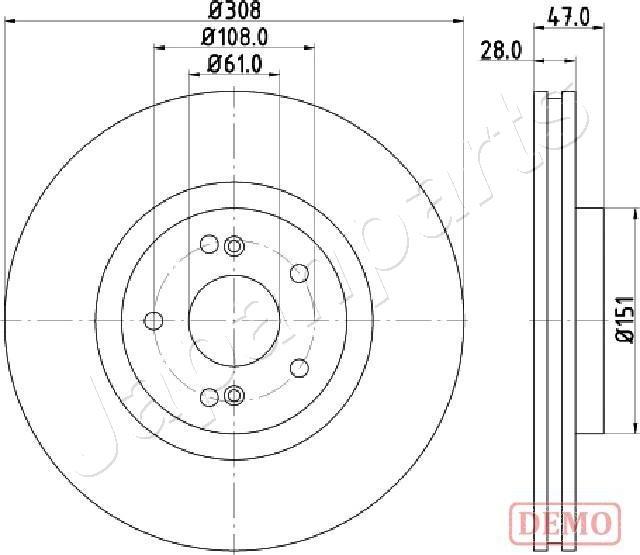 Japanparts DI-0703C - Kočioni disk www.molydon.hr