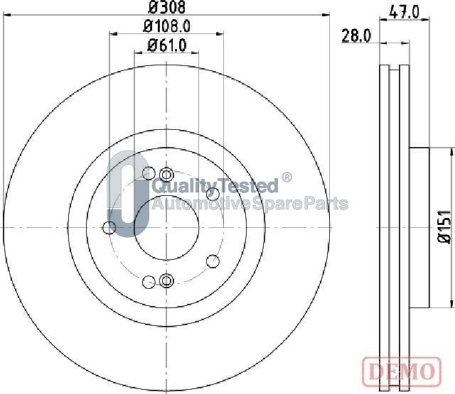 Japanparts DI0703JM - Kočioni disk www.molydon.hr