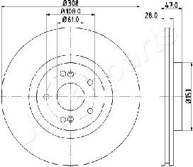 Japanparts DI-0703 - Kočioni disk www.molydon.hr