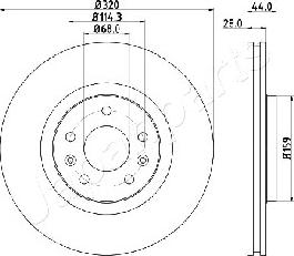 Japanparts DI-0702 - Kočioni disk www.molydon.hr