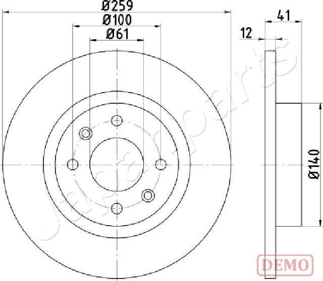 Japanparts DI-0719C - Kočioni disk www.molydon.hr