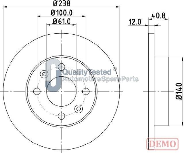 Japanparts DI0714JM - Kočioni disk www.molydon.hr