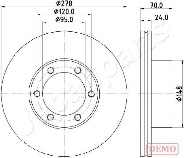 Japanparts DI-0715C - Kočioni disk www.molydon.hr