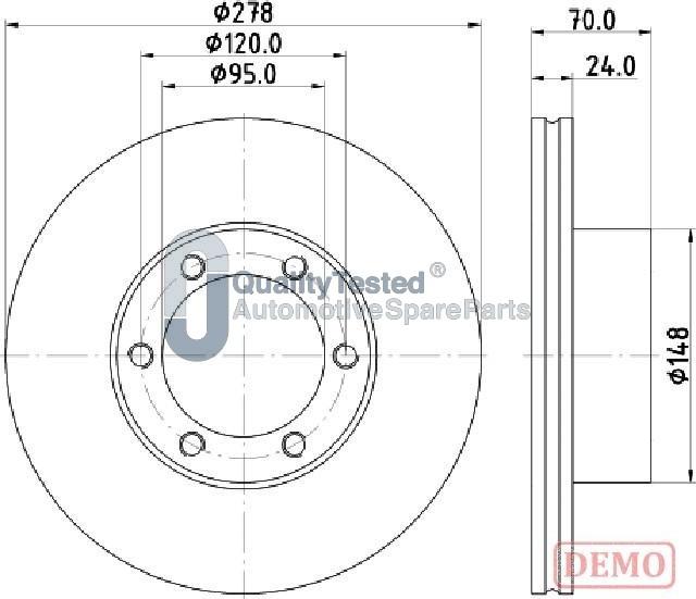 Japanparts DI0715JM - Kočioni disk www.molydon.hr