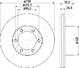 Japanparts DI-0715 - Kočioni disk www.molydon.hr