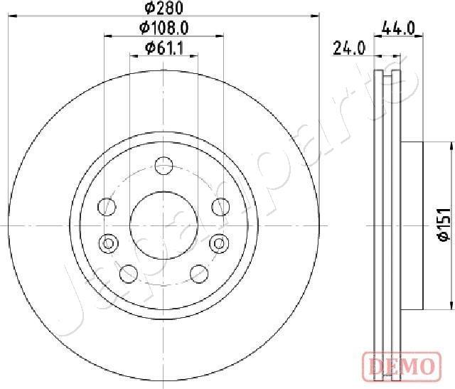 Japanparts DI-0716C - Kočioni disk www.molydon.hr