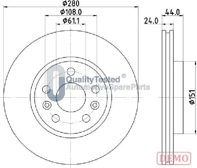 Japanparts DI0716JM - Kočioni disk www.molydon.hr