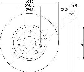 Japanparts DI-0716 - Kočioni disk www.molydon.hr