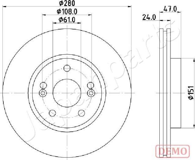 Japanparts DI-0711C - Kočioni disk www.molydon.hr