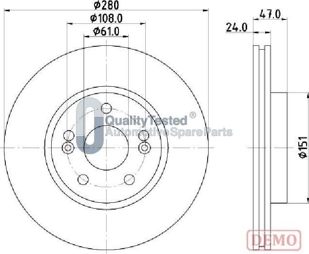 Japanparts DI0711JM - Kočioni disk www.molydon.hr