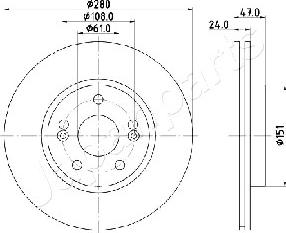 Japanparts DI-0711 - Kočioni disk www.molydon.hr