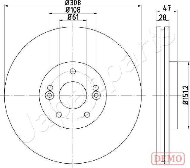 Japanparts DI-0713C - Kočioni disk www.molydon.hr