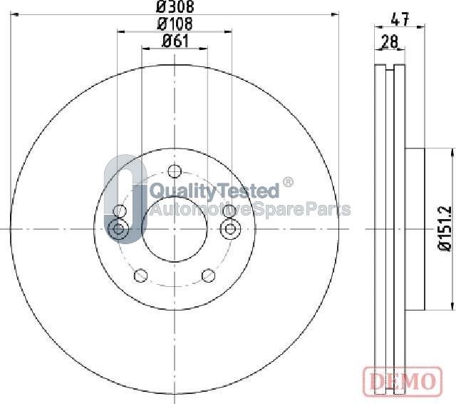 Japanparts DI0713JM - Kočioni disk www.molydon.hr