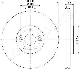 Japanparts DI-0713 - Kočioni disk www.molydon.hr