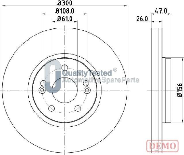 Japanparts DI0712JM - Kočioni disk www.molydon.hr