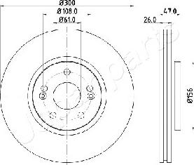 Japanparts DI-0712 - Kočioni disk www.molydon.hr