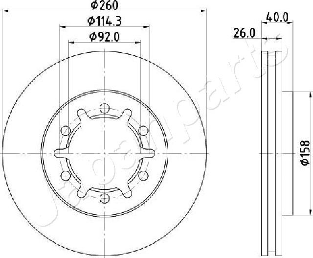 Japanparts DI-180C - Kočioni disk www.molydon.hr