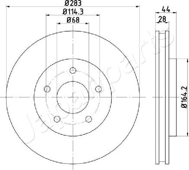 Japanparts DI-182C - Kočioni disk www.molydon.hr